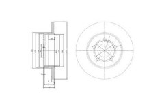 Диск тормозной передний FABIA I-II, OCTAVIA (1U), VW GOLF IV (256мм) BG3208 для SKODA FABIA I (6Y2) 1.2 2002-2008, код двигателя AWY,BMD, V см3 1198, кВт 40, л.с. 54, бензин, Delphi BG3208