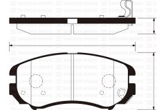 SP1202SNS_[581012HA10] колодки дисковые п Hyundai Elantra 1.6 для SKODA FABIA I Combi (6Y5) 1.4 16V 2000-2007, код двигателя AUB,BBZ, V см3 1390, кВт 74, л.с. 100, бензин, Sangsin brake SP1202