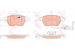 Колодки передние OCTAVIA (1Z_), FABIA II, VW PASSAT (36_, 3C_, 357) GDB1550 для SKODA FABIA III универсал (NJ5) 1.0 2014-, код двигателя CHYA, V см3 999, кВт 44, л.с. 60, бензин, TRW/Lucas GDB1550