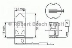 Лампа накаливания Н3 (PK22s), 12В 55Вт, Pure Light для SKODA FABIA I Combi (6Y5) 1.4 2000-2003, код двигателя AZE,AZF, V см3 1397, кВт 44, л.с. 60, бензин, Bosch 1987302031