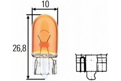 Лампа WY5W 12V 8GP003594-541 для SKODA FABIA I Praktik (6Y5) 1.2 2001-2007, код двигателя AWY,BMD, V см3 1198, кВт 40, л.с. 54, бензин, Hella 8GP003594541