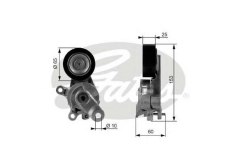 Ролик приводного ремня Audi. Seat. VW 1.4FSI-1.6FSI 16V 02 для SKODA FABIA II (542) 1.6 2007-2014, код двигателя BTS,CFNA, V см3 1598, кВт 77, л.с. 105, бензин, Gates T38209